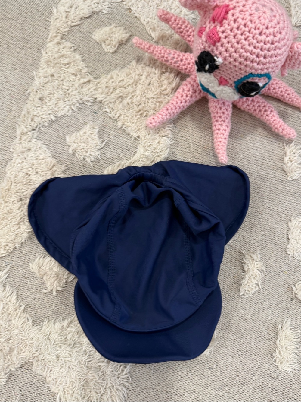 Hanna Andersson Navy Hat with Neck Flap
